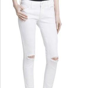 DL 1961 Emma distressed white jegging